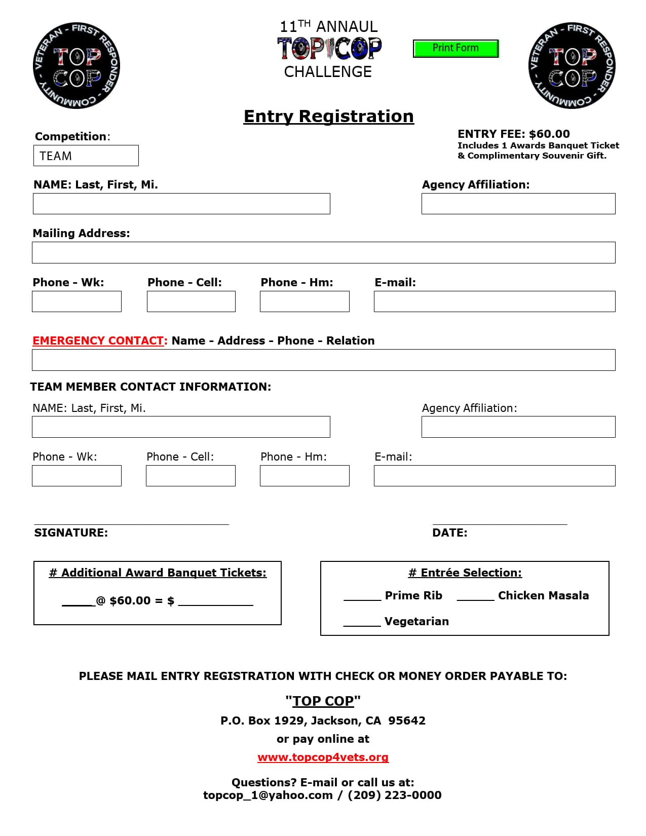 2023 TC Entry Form